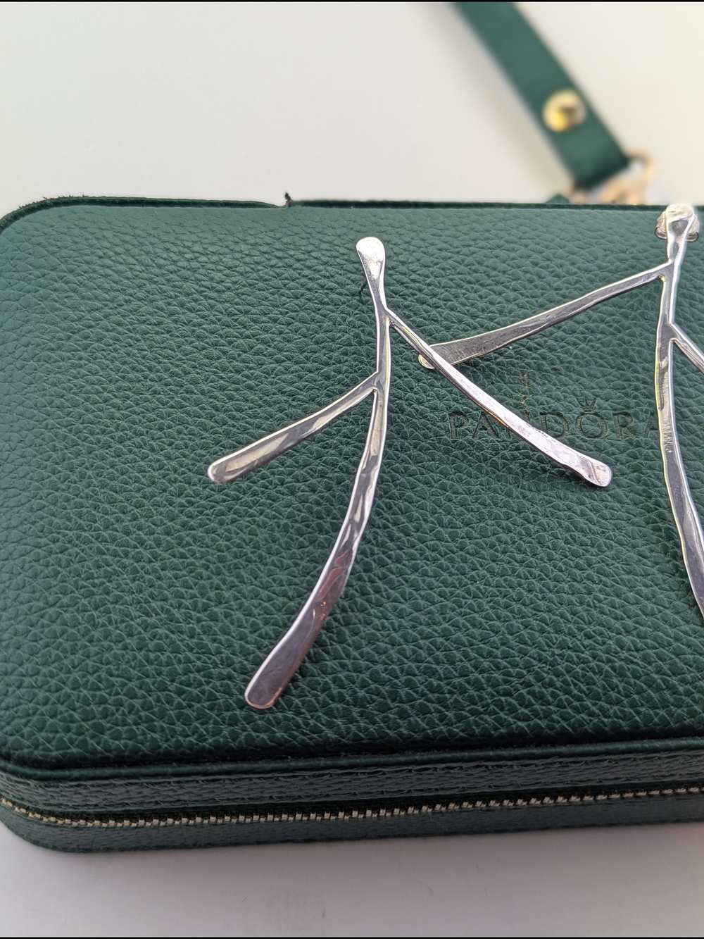 🌟 Statement Sterling Silver Abstract Branch / Wishbone Earrings ✨ - Picture 2 of 5